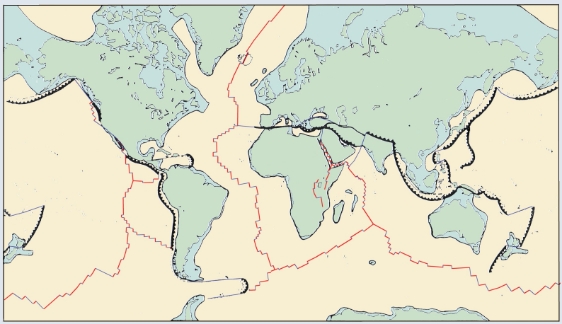 Mapa de tect&oacute;nica de placas